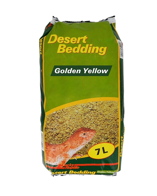 Desert Bedding Golden Yellow Terrariensubstrat – lehmhaltige Erde für Wüsten- und Savannenterrarien.