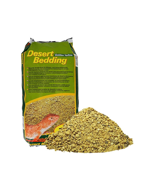 Desert Bedding Golden Yellow Terrariensubstrat – lehmhaltige Erde für Wüsten- und Savannenterrarien.
