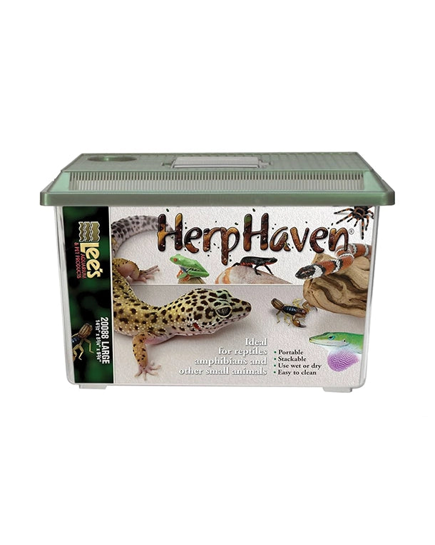 Herp Haven rechteckige Zucht- und Transportbox für Reptilien und Amphibien mit Sichtfenster