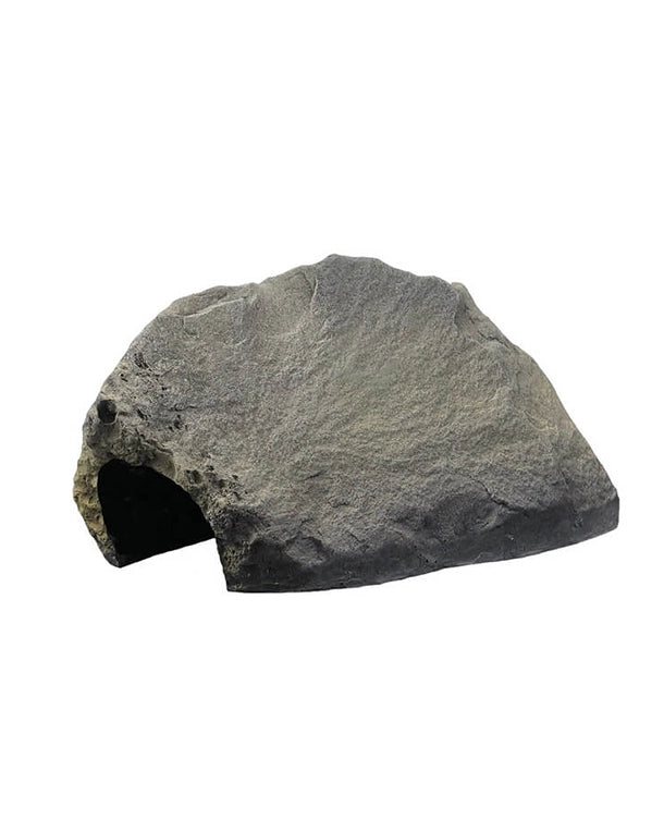 Höhle Large II Bruchstein aus Mineralguss – Terrarienversteck und Sonnenplatz in natürlicher Steinoptik.