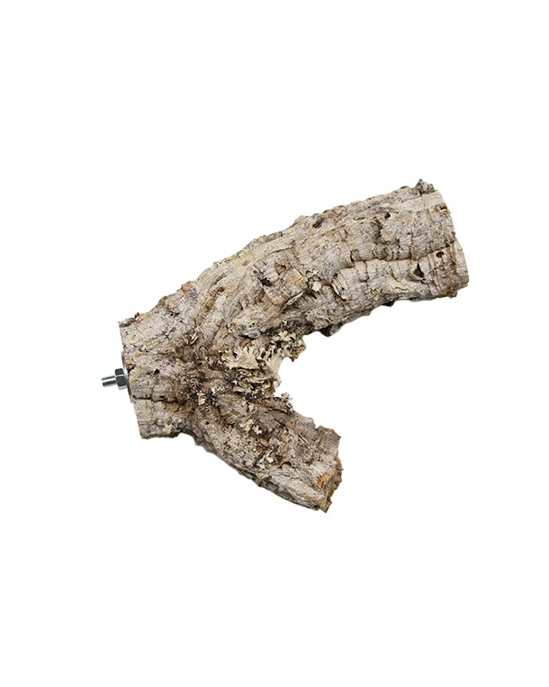 Natürlicher Kork Sitzplatz mit Schraubbefestigung für Voliere und Terrarium