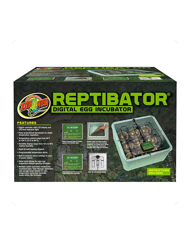Premium Reptile Inkubator Flächenbrüter mit digitaler Temperatur- und Luftfeuchtigkeitsanzeige