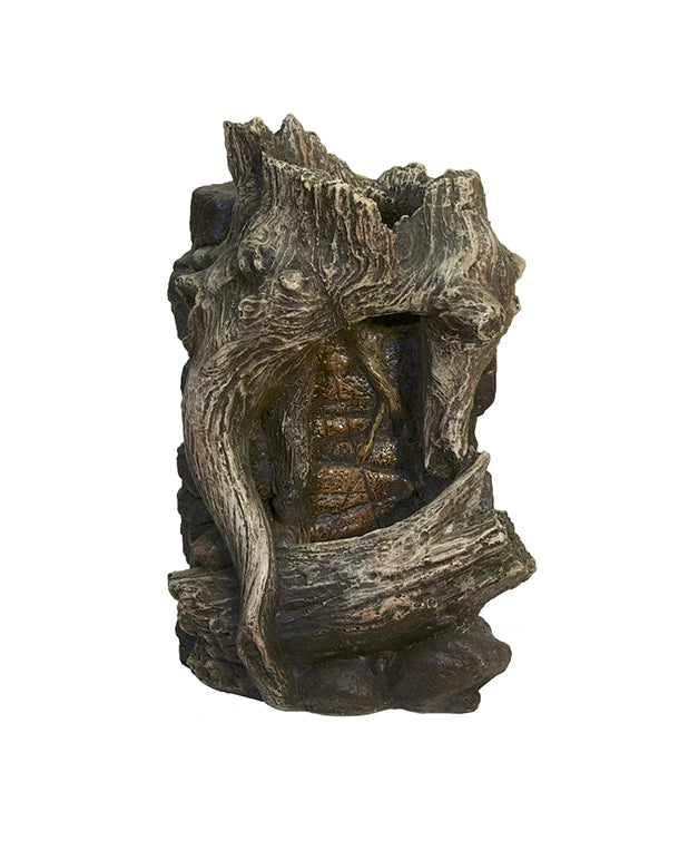 LED Terrarium Wasserfall im Holzdesign mit Beleuchtung für Reptilien