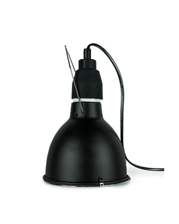 Thermo Socket Plus Reflektorleuchte E27 mit Stahlreflektor und Schutzgitter für Terrarienlampen klein Schwarz